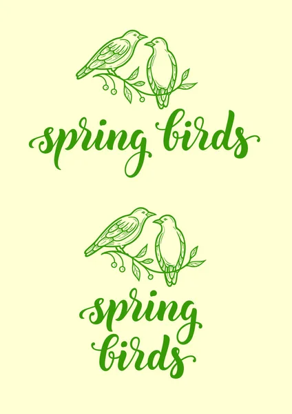 Spring _ birds — стоковый вектор