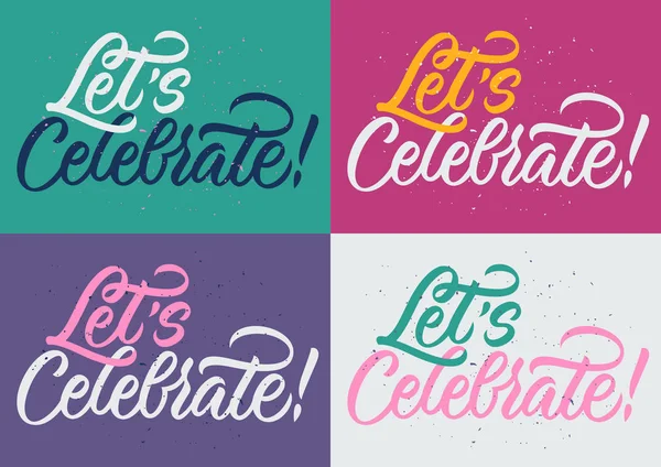 Celebrate _ set _ color — Image vectorielle