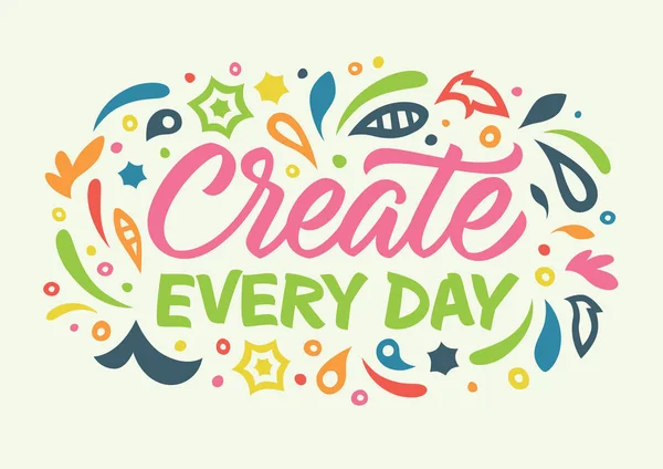 Create_every_day_calligraphy_pattern_color — стоковий вектор