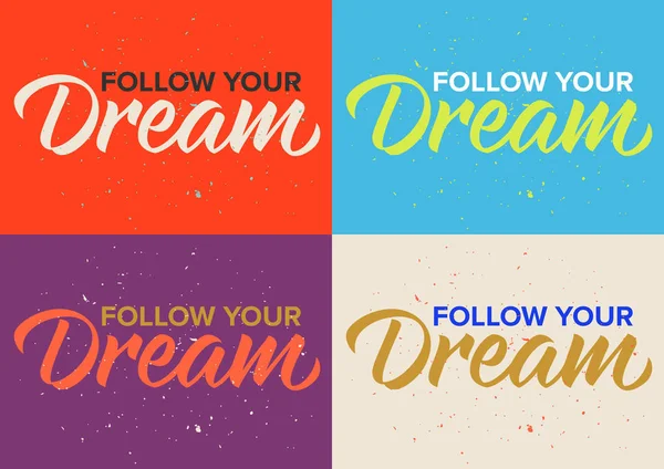 Follow_your_dream_calligraphy_set — стоковий вектор