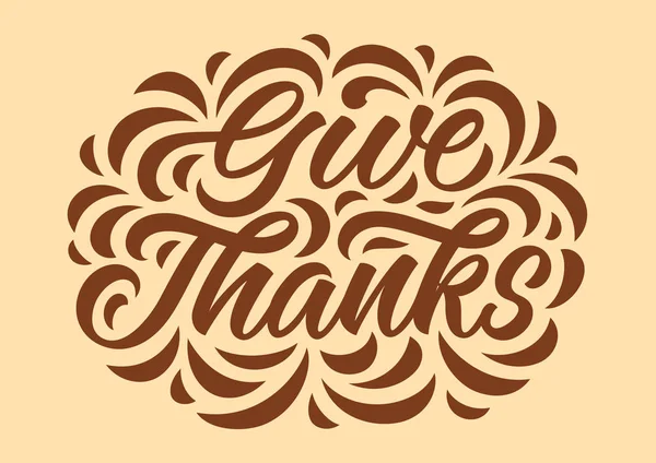 Give_thanks_brown — Stockvector