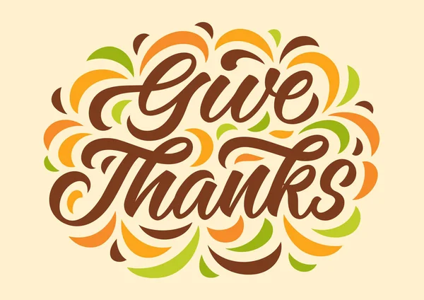 Give _ thanks _ color — Vettoriale Stock