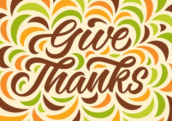 Give _ thanks _ pattern — Vettoriale Stock