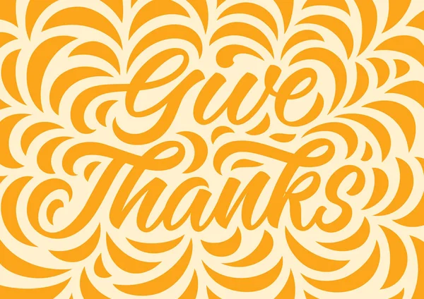 Give _ thanks _ pattern _ yellow — Vettoriale Stock