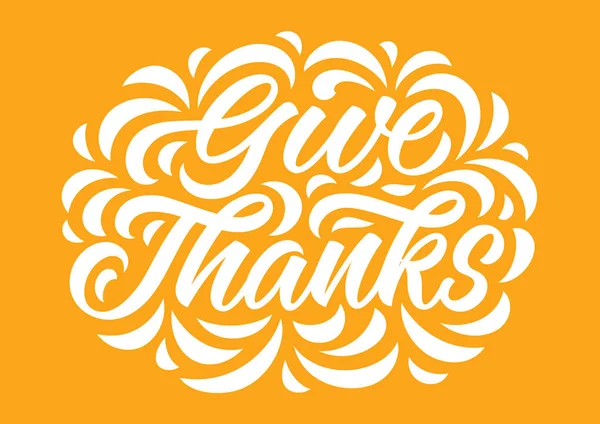 Give _ thanks _ yellow — Vettoriale Stock