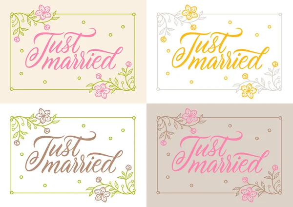 Just _ married _ set — стоковый вектор