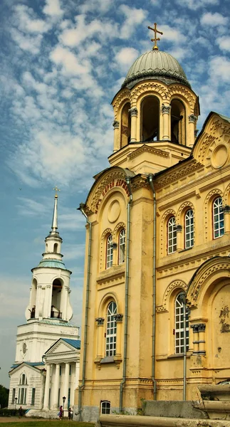 Ancienne Ville Verkhoturye Est Centre Culture Chrétienne Dans Oural Existe — Photo