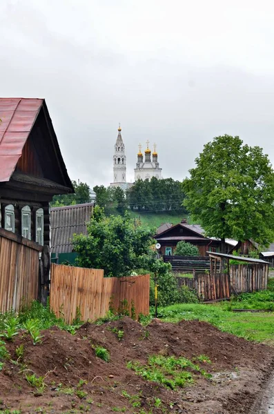 Ancienne Ville Verkhoturye Est Centre Culture Chrétienne Dans Oural Existe — Photo