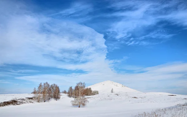 Wintermorgen Den Bergen Des Südlichen Ural — Stockfoto