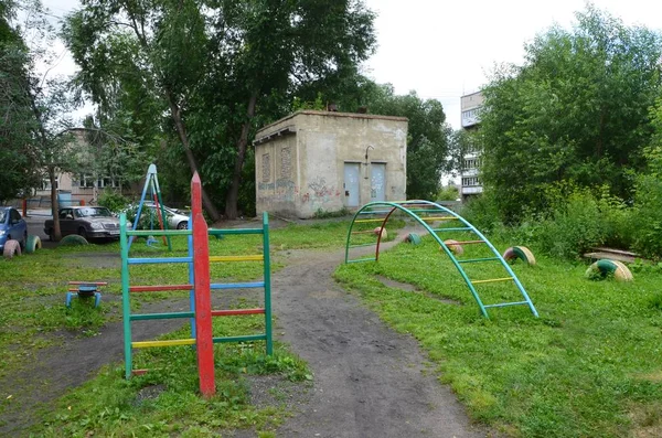 Playgrounds Para Niños Ciudad Korkino Los Urales Del Sur Provincia —  Fotos de Stock