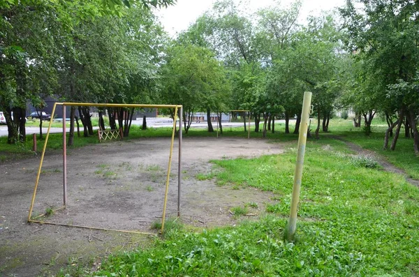 Playgrounds Para Niños Ciudad Korkino Los Urales Del Sur Provincia —  Fotos de Stock