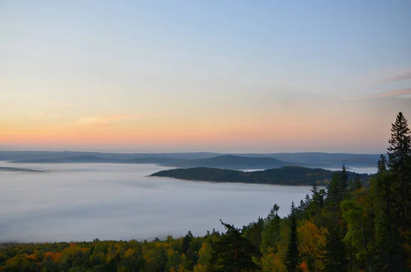 Varma Gyllene Höst Bergen Södra Ural Bra Tid För Fotografer — Stockfoto