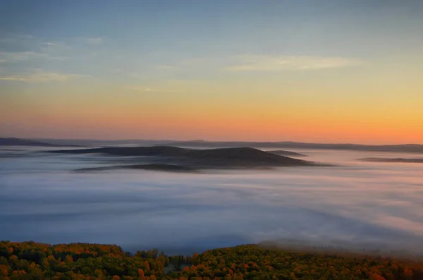 Otoño Oro Cálido Las Montañas Los Urales Del Sur Gran — Foto de Stock