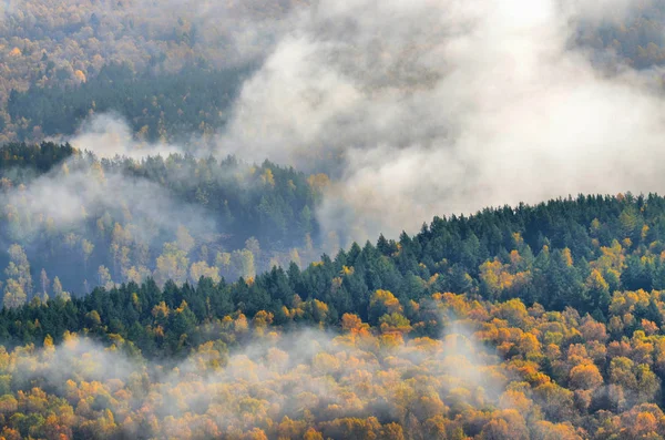Outono Dourado Quente Nas Montanhas Dos Urais Sul Grande Momento — Fotografia de Stock