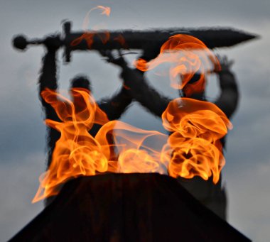 Magnitogorsk, Rusya Federasyonu şehri. Heykel karmaşık 