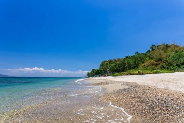 Aninuan plajı, Puerto Galera, Filipinler'de Oriental Mindoro, manzara görünümü.