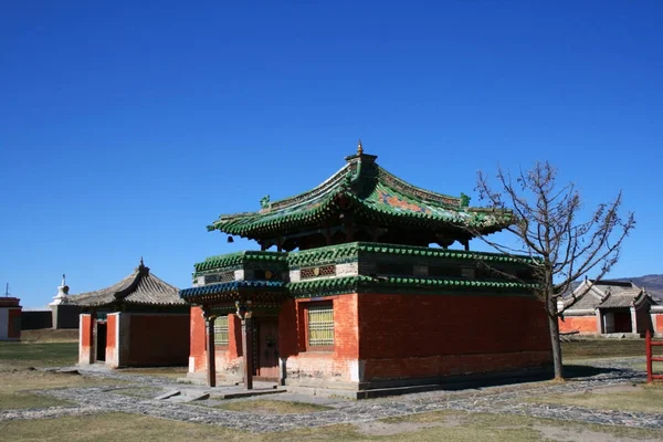 Erdene Zuu Manastırı 'nda Dalai Lama Tapınağı, Orkhon Vadisi kültür peyzaj Dünya Mirası alanı 'nın bir parçası, Karakorum, Moğolistan. — Stok fotoğraf