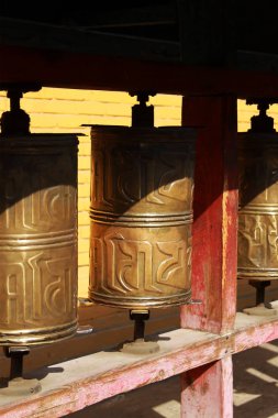 Gandantegchinlen Manastırı'nda yakın çekim (Gandan ), Ulaanbaatar veya Ulan-Bator, Moğolistan.