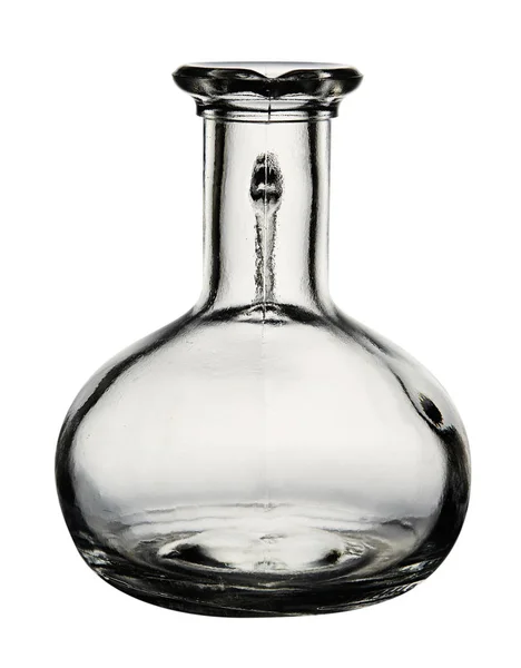 Стеклянная бутылка на белом фоне. — стоковое фото