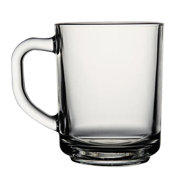 Leeres Glas für Tee oder Kaffee isoliert auf weißem Hintergrund. — Stockfoto