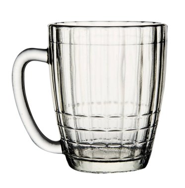 Beyaz arka plan üzerinde izole bira için boş bardak. 