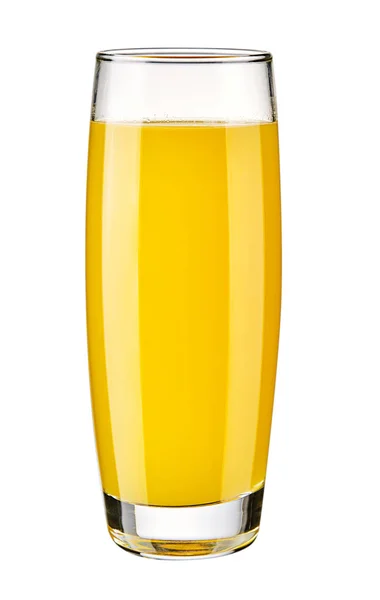 Glass with fresh orange juice isolated on white background. — Stock Photo, Image