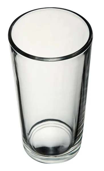 Tomma glas juice eller vatten isolerad på vit bakgrund. F — Stockfoto