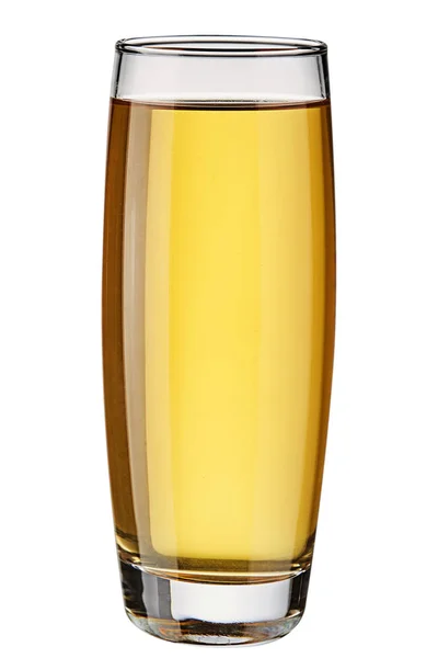 Glas mit Apfelsaft isoliert auf weißem Hintergrund. — Stockfoto