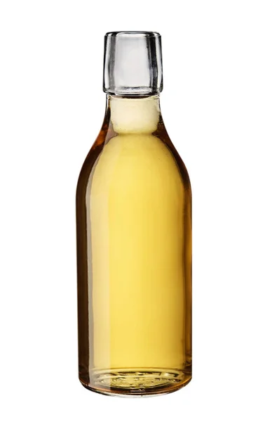 Bouteille de jus de pomme isolé sur fond blanc . — Photo