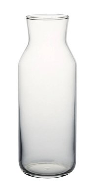 boş cam vazo beyaz arkaplanda izole. 