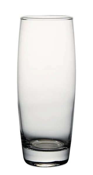 白い背景に隔離された空のガラス花瓶. — ストック写真