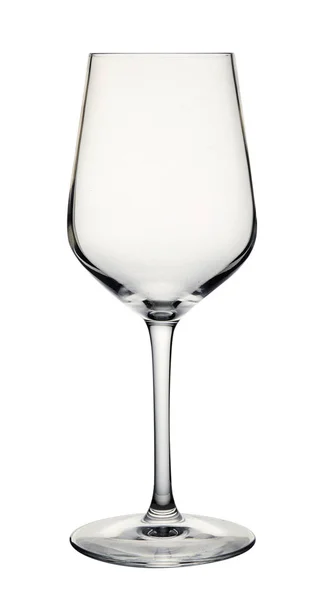 Vinho de vidro vazio isolado sobre fundo branco . — Fotografia de Stock