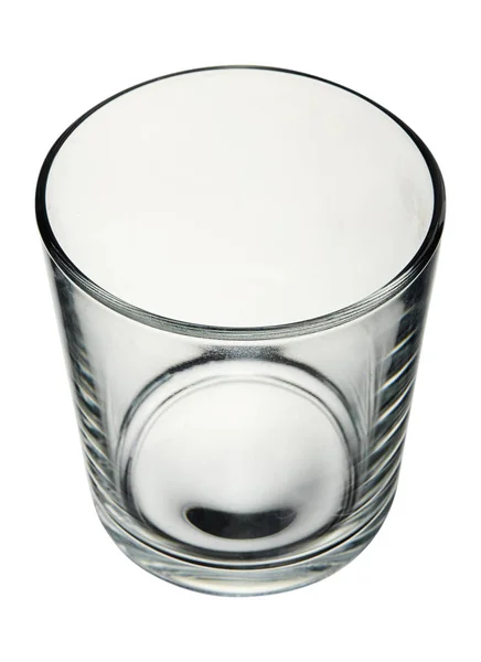 Leeres Glas isoliert auf weißem Hintergrund. — Stockfoto