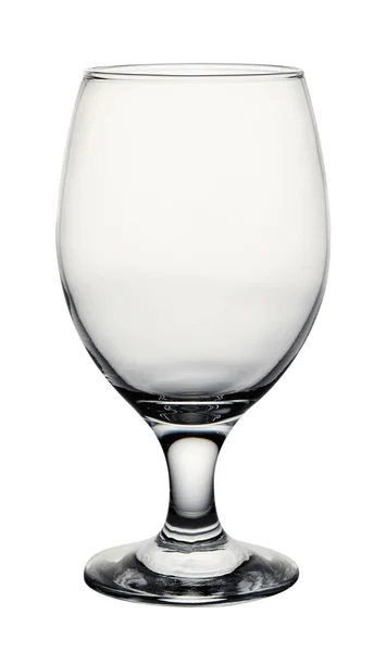 Άδειο ποτήρι κρασί που απομονώνονται σε λευκό φόντο. — Φωτογραφία Αρχείου