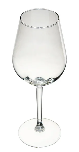 Порожнє скляне вино ізольовано на білому тлі . — стокове фото