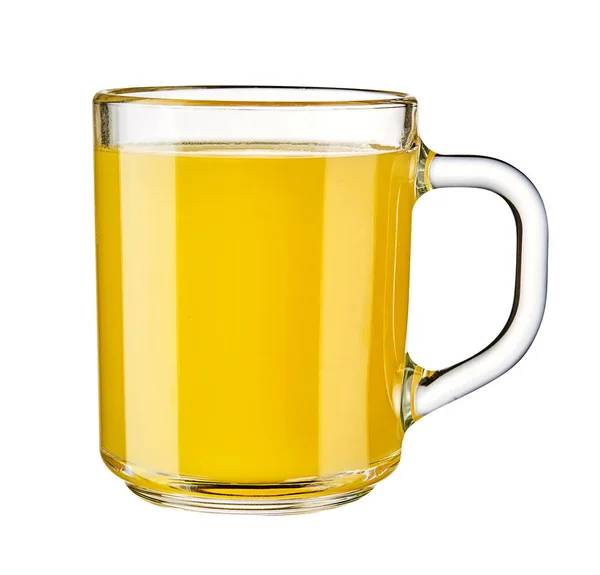 Glass cup orange juice isolated on white background. — Stock Photo, Image