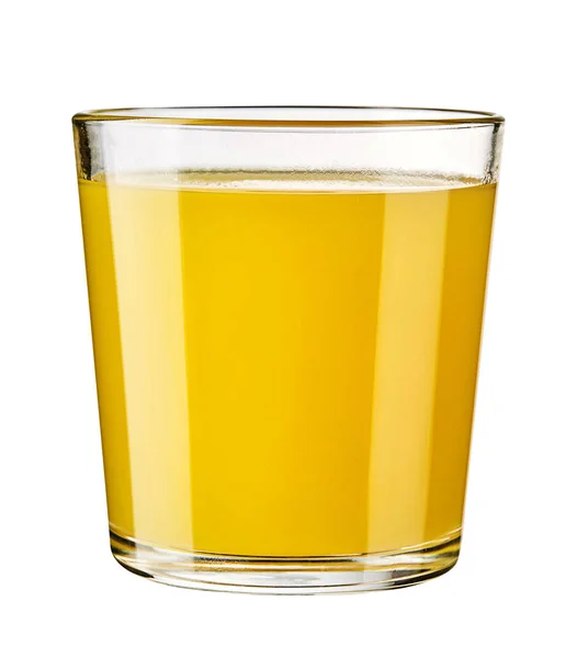 Glas juice apelsin isolerad på vit bakgrund. — Stockfoto