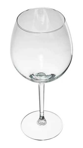 Leeres Glas Wein isoliert auf weißem Hintergrund. — Stockfoto