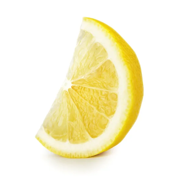 Ripe slice of yellow lemon citrus fruit — Stock Photo, Image