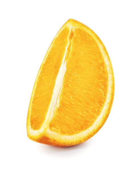 Sliced fresh orange fruit segment. Front view. — Stock Photo, Image