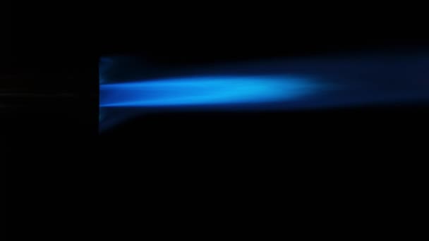 Burner blue gas lighting. Close up. — Stock Video