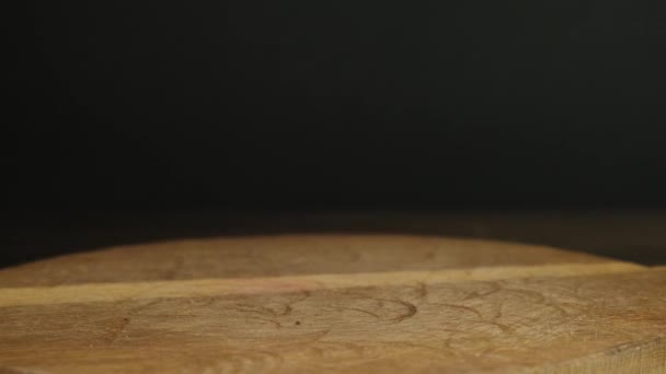 Delicious Chocolate Cookies on dark background . Close up — Stock Video