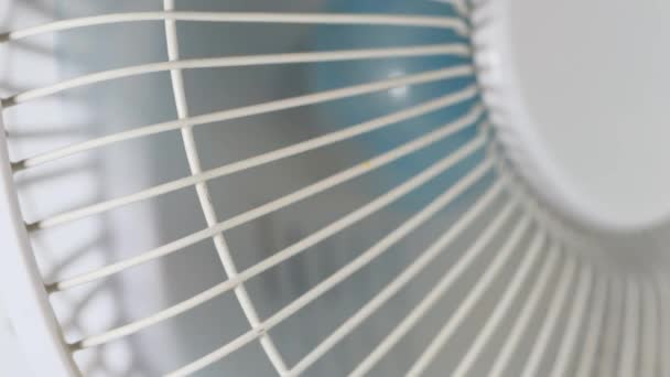 Elektrický ventilátor pro chlazení místnosti v létě, teplo. Zavřít — Stock video