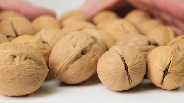 Walnut close up. Product rich in minerals and vitamins. — Stock Photo, Image
