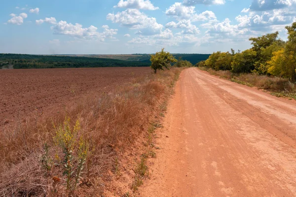 Manzara. Ufukta giden ülke yolu