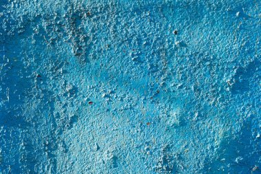 eski paslı metal yüzey büyük çatlaklar ile soyut bir arka plan olarak zaman zaman soyma ve çatlamış mavi boya ile boyanmış