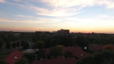 Hava kenti zwijndrecht, günbatımı, Hollanda