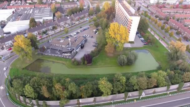 Luchtfoto Van Meertje Gelegen Zwijndrecht Nederland — Stockvideo
