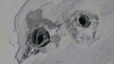 Stop motion animasyonlu beton doku arka plan veya dokular fotoğrafları, döngü olasılığı ile oluşturulan opaklık aracı veya luma mat kullanarak eski filmler efektleri için yararlı