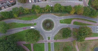 Kavşak yolunun En İyi Havadan Görünümü, Dordrecht, Hollanda